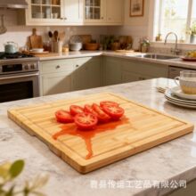 方形带水槽竹制砧板食品级家用切菜板双面可用菜板厂家批发竹砧板
