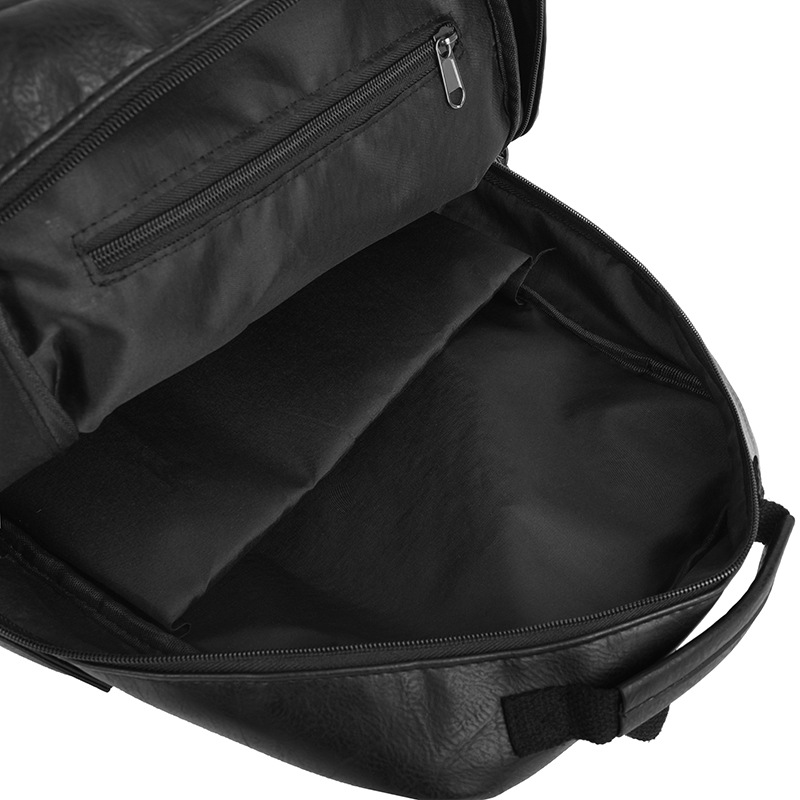 Mochila, bolso de hombre, nueva mochila de tendencia, bolso de computadora de cuero informal de negocios, mochila escolar de estudiante de todo fósforo de moda