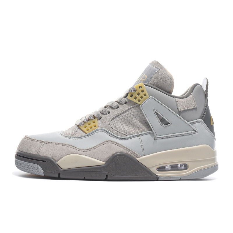 Zapatos de baloncesto Putian puros originales AJ4 amarillos hembra rojo trueno macho AIR negro gatos zapatos de hombre zapatos de mujer zapatos deportivos
