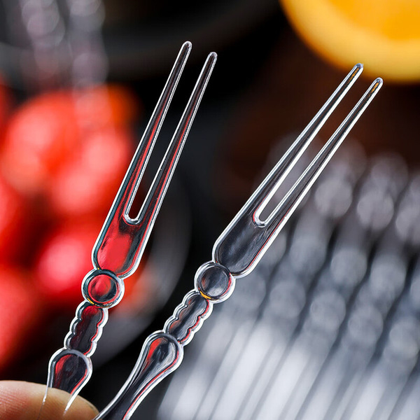 Plastic bamboo fork