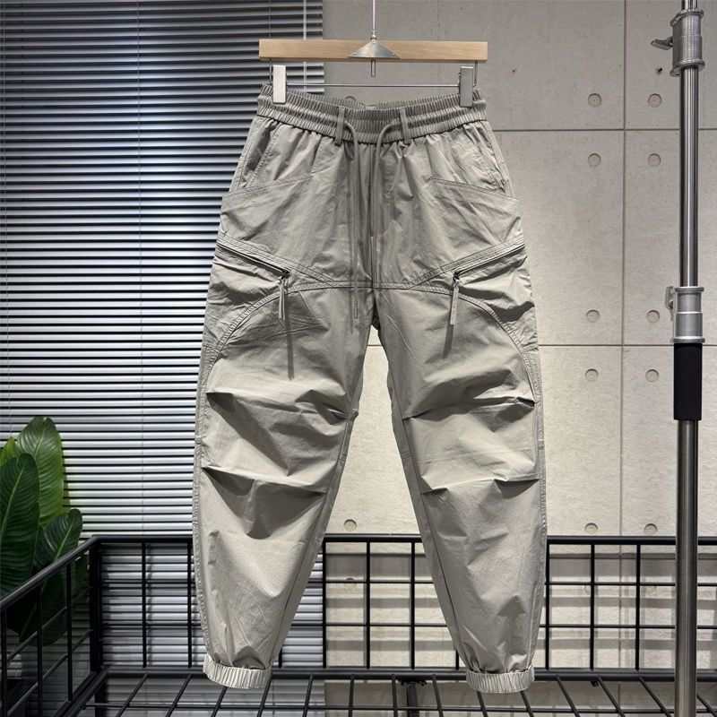 秋季款潮流时尚休闲裤男百搭高品质韩版束脚裤轻奢小众设计感长裤|undefined