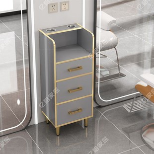 Hair Salon Hair Cutting Cabinet Barber Shop Tool Cabinet Trolley Tool Table Beauty Salon Mirror Table Cabinet Storage Rack
