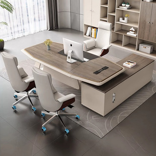 Office Desk Boss Desk Simple Modern Executive Desk Office Desk Office Desk and Chair Combination Manager Desk President Desk
