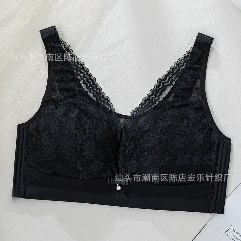 Summer light and thin underwear, breathable supporting push up bra, wireless bra, plus size