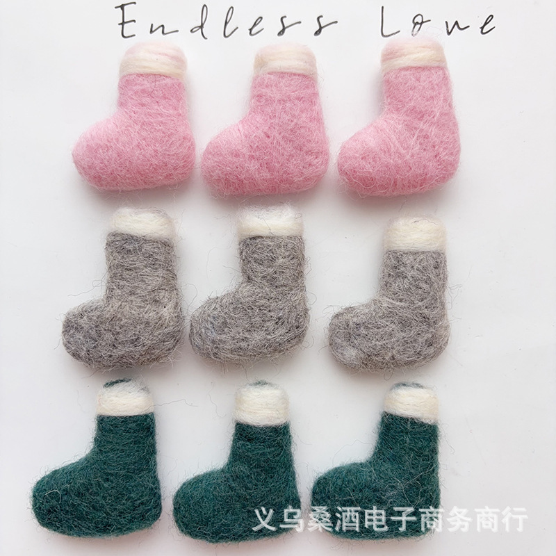 Ins Poke-And-Play Wool Felt Children's Hair Accessories, Brooches, Clothing Decorations, Shoe Flowers, Hat Flowers, Bag Accessories, Cross-Border Supply