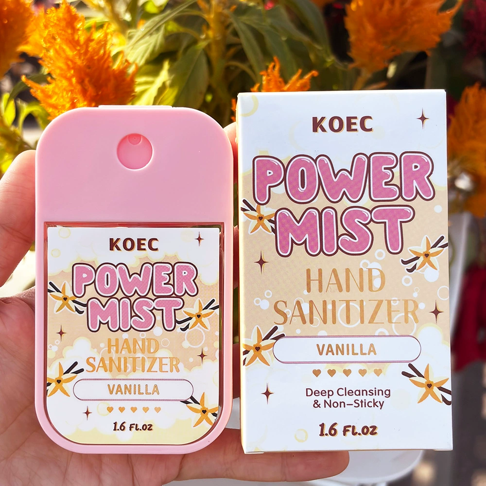 Антисептик для рук KOEC power mist, увлажняющая формула, 45 мл (клубника, алоэ, ваниль, лаванда)