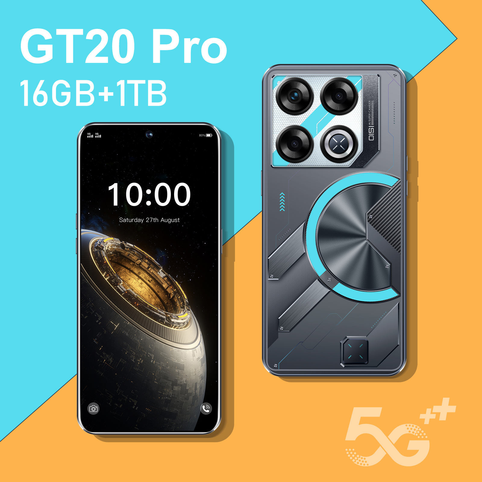 跨境定制GT20 Pro 智能手机7.3外贸16+1T源头厂家 速卖通(劲爆款)