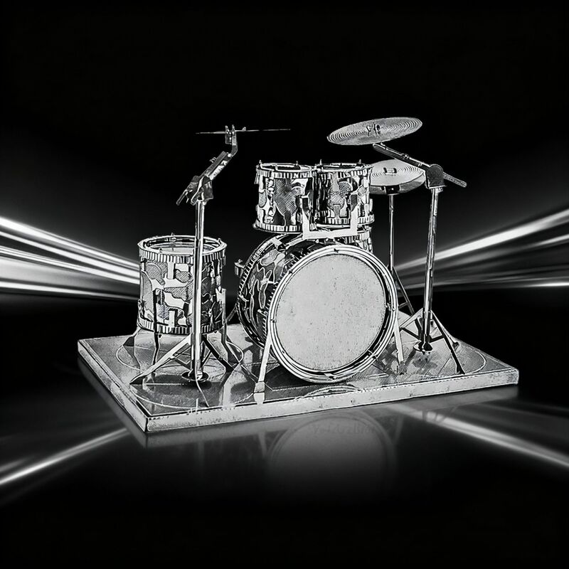 Drum Set 3D Metal Stereo Assembly Puzzle 14+ Crowd Handmade DIY Assembly Educational Toy Gift Display Drum Set 3D Metal Stereo Assembly Puzzle 14+ Crowd Handmade DIY Assembly Educational Toy Gift Display