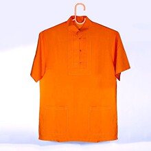 全棉僧服和尚服短褂小褂僧衣夏季短袖上衣中式盘扣短袖