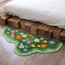 一件代发 植绒地毯浴室垫卧室簇绒地毯定制客厅地毯机织苔藓地毯