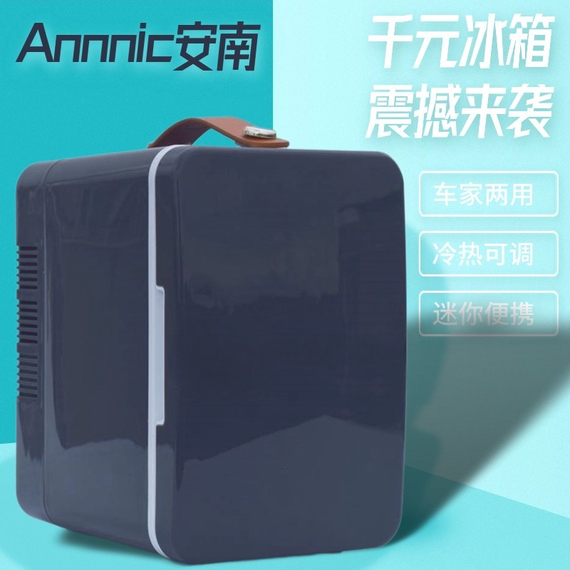 Annan 6L Car Refrigerator Car Home Dual-use Amazon Cross-border Electronic Hot and Cold Mini Portable 110V U.S. Refrigerator