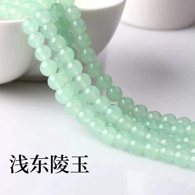 育奏 淺東陵玉髓散珠diy材料手工串珠項鍊手鍊配件飾品半成品批發
