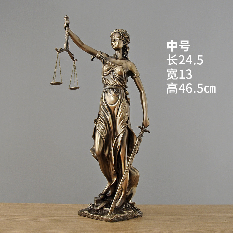 軽豪華正義女神像置物創意ヨーロッパ式司法天秤弁護士事務所のデスクトップ飾り物|undefined