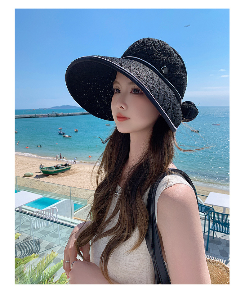 Knitted Open Top Visor Hat For Women Breathable Sun Protection_voghion.com