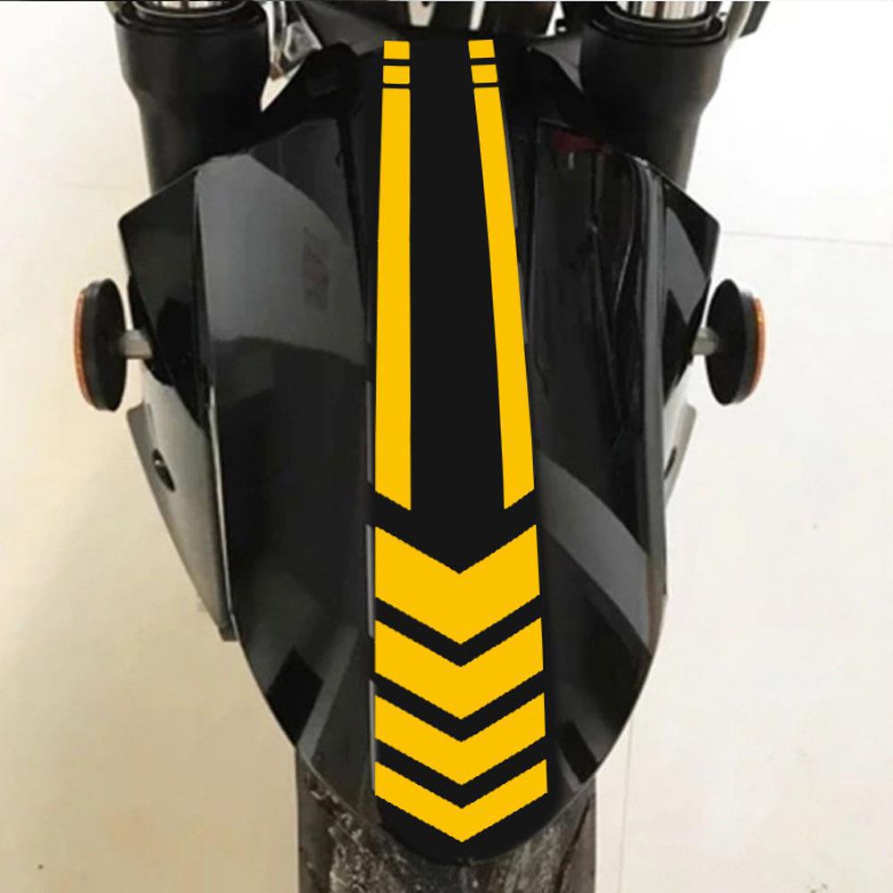 Motorrad Kotflügel Aufkleber Körper reflektierende Pfeil Linie Warnaufkleber Elektroauto_voghion.com