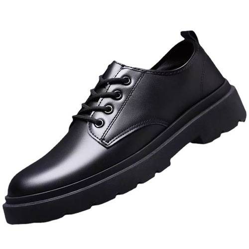 Boots for Men - Spring and Autumn Season, Business Men's British Style Casual Shoes, Korean Version, Versatile Youth, Newborn and Groom Shoes, Black Wedding Shoes