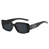 Black rectangular advanced sunglasses, glasses, high-quality style, internet celebrity, American style