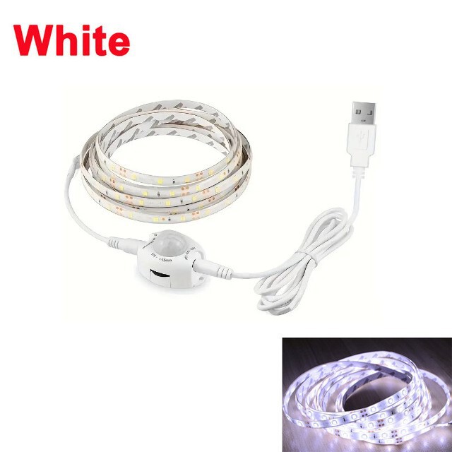 USB スマート人体センサーライトストリップセットベッドライト 5v2835 ライトストリップ LED 赤外線センサーキャビネットワードローブライト|undefined
