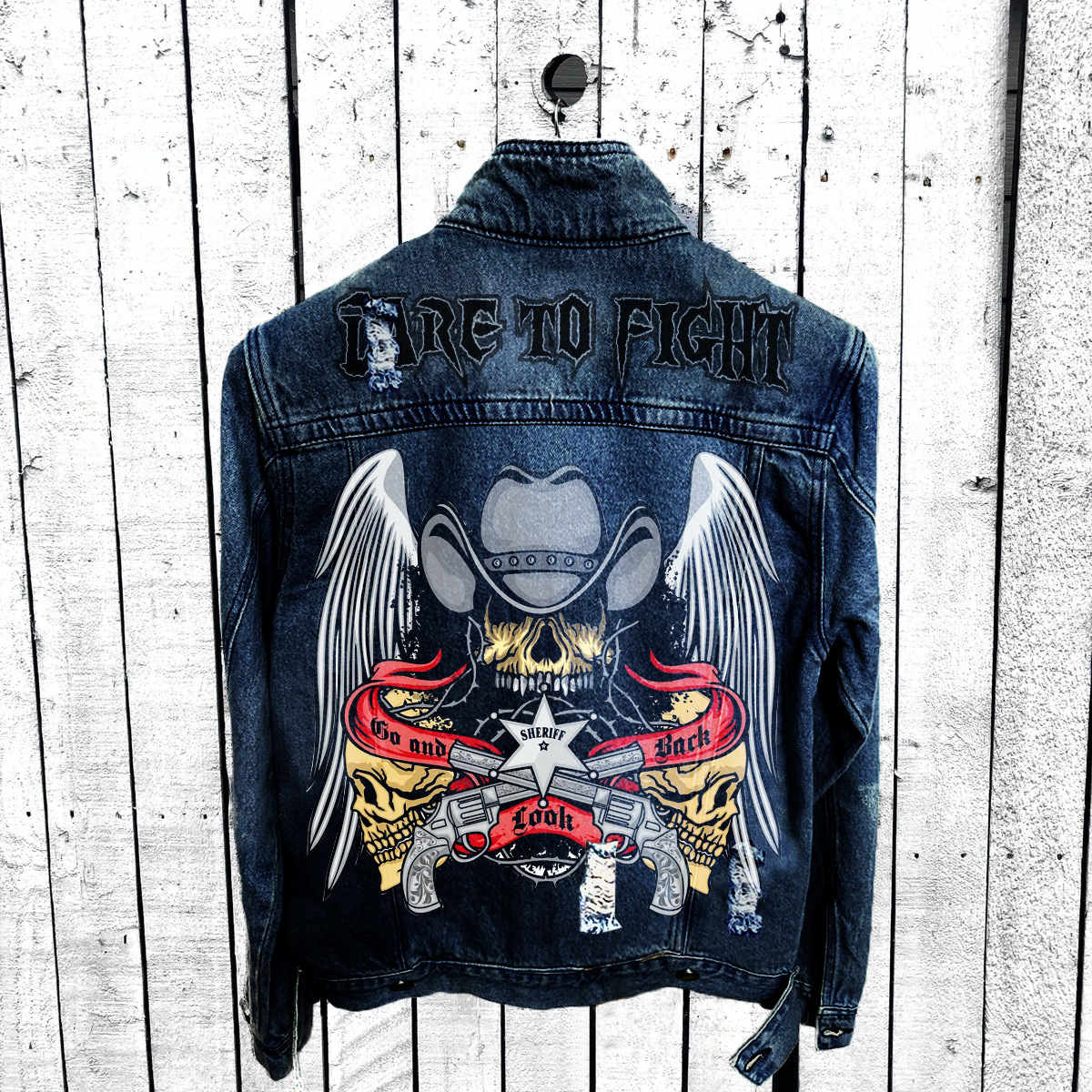 Men's Denim Jacket Round Neck Casual Printed Jacket For Autumn_voghion.com