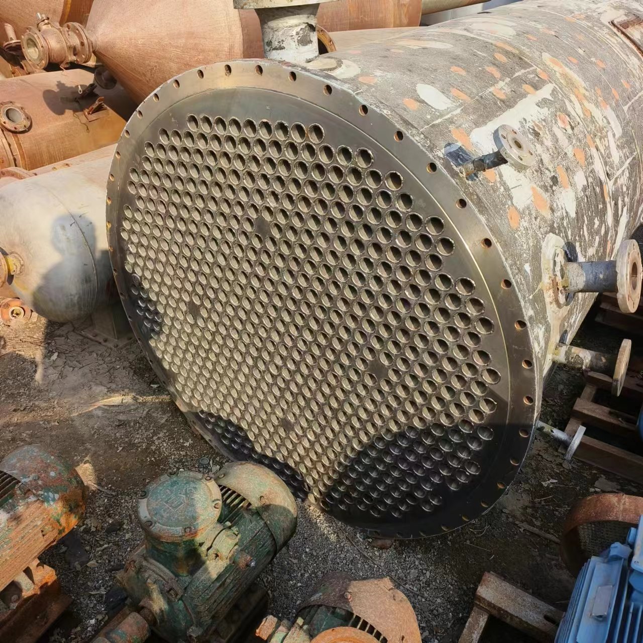 二手300平方500平方管壳式列管热交换冷凝器浮动盘管容积式换热器