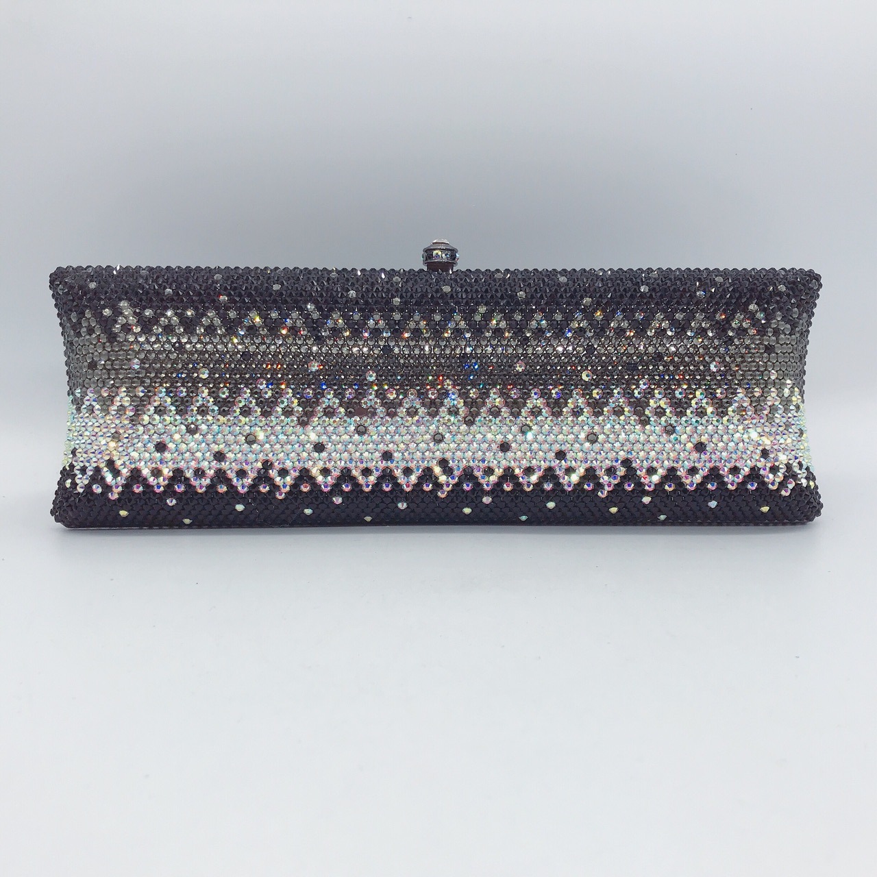 Túi clutch nữ đính đá rhinestone cầm tay hộp cứng dự tiệc — 10 # xanh ngọc chi tiết 26
