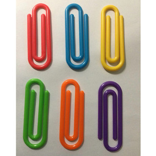 1.9 * 5.3cm plastic paper clip bulk plastic coated color paper clip office supplies paper clip environmentally friendly material