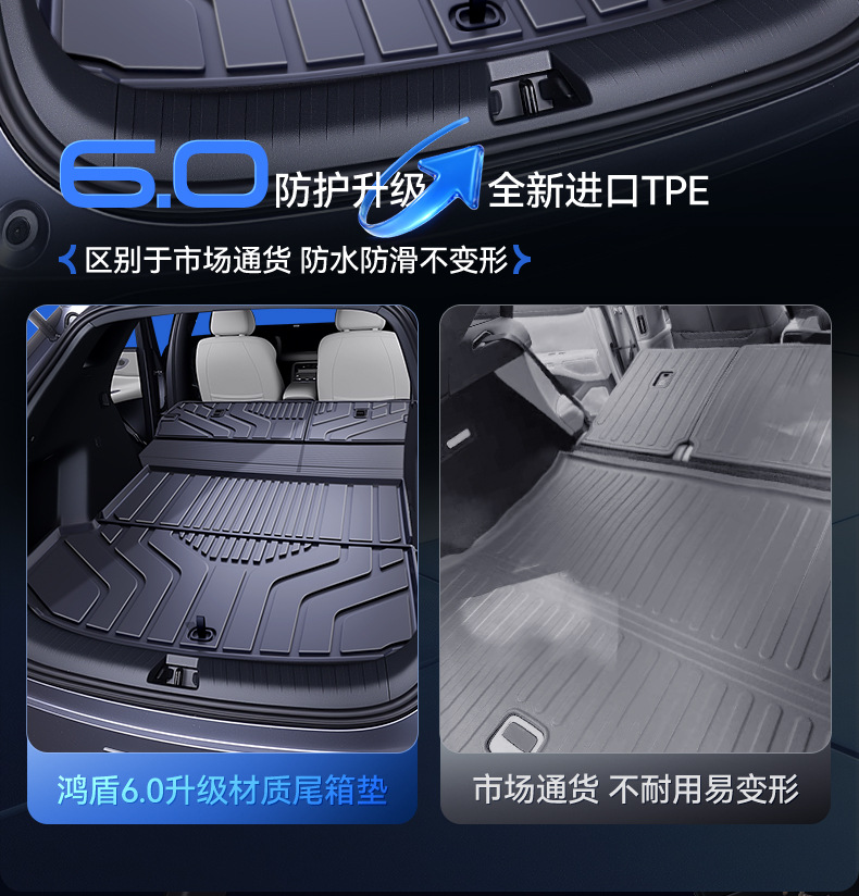 Suitable for Hiace 06 Trunk Mat Tpe25 New Byd Ev/Dmi Integrated Trunk Mat Car Modification