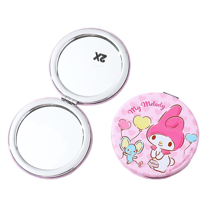 [Sanrio gama completa de espejos de doble cara] Kulomi espejo pequeño dormitorio dormitorio espejo de maquillaje espejo plegable espejo de tocador