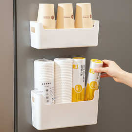 厨房调料浴室纸巾杂物收纳盒塑料冰箱侧面多功能保鲜膜壁挂收纳盒