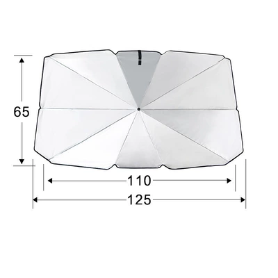 Cross-Border Best-Selling Car Sunshade Sun shade - silver-coated-umbrella-11865cm-small-size