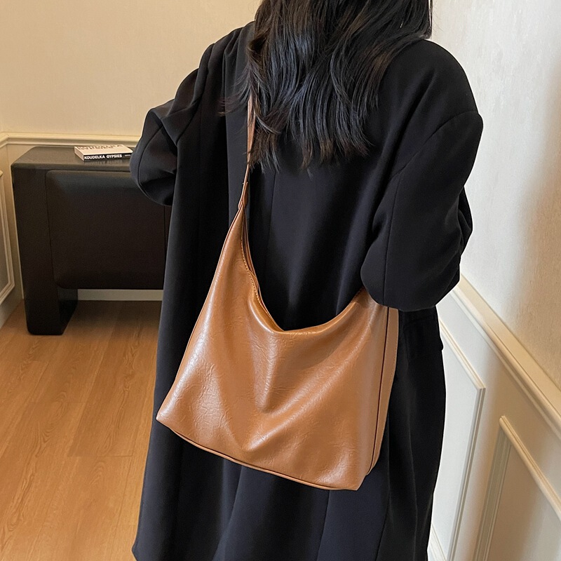 欧美复古时尚新款单肩包通勤高级感腋下托特包包女轻奢设计感包包|undefined