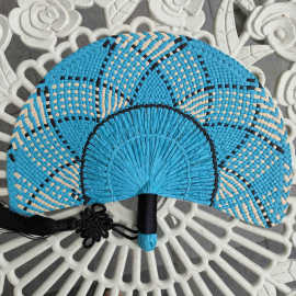 非遗扇子四川特色古镇旅游伴手礼纯手工编织工艺品竹篦子跨境