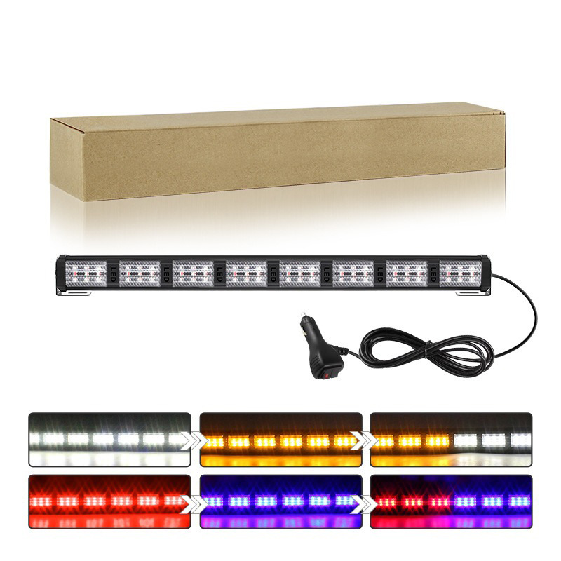 工程车路障爆闪信号灯频闪汽车顶灯LED变色杠灯 多功能长条警示灯