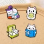 个性卡通包包小猫胸针