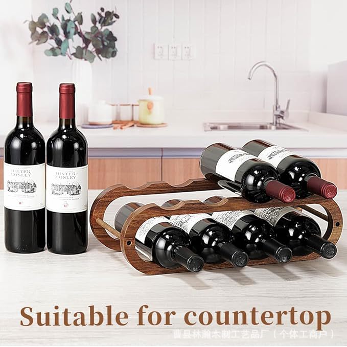 American Wooden Wine Rack Home Desktop Red Wine Bottle Storage Rack Solid Wood Multi-bottle Wine Water Display Rack