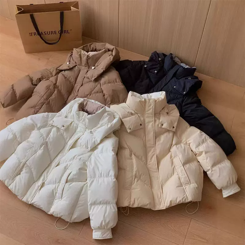 冬季新款韩系90白鸭绒羽绒服短款加厚面包服外套品牌女装批发货源