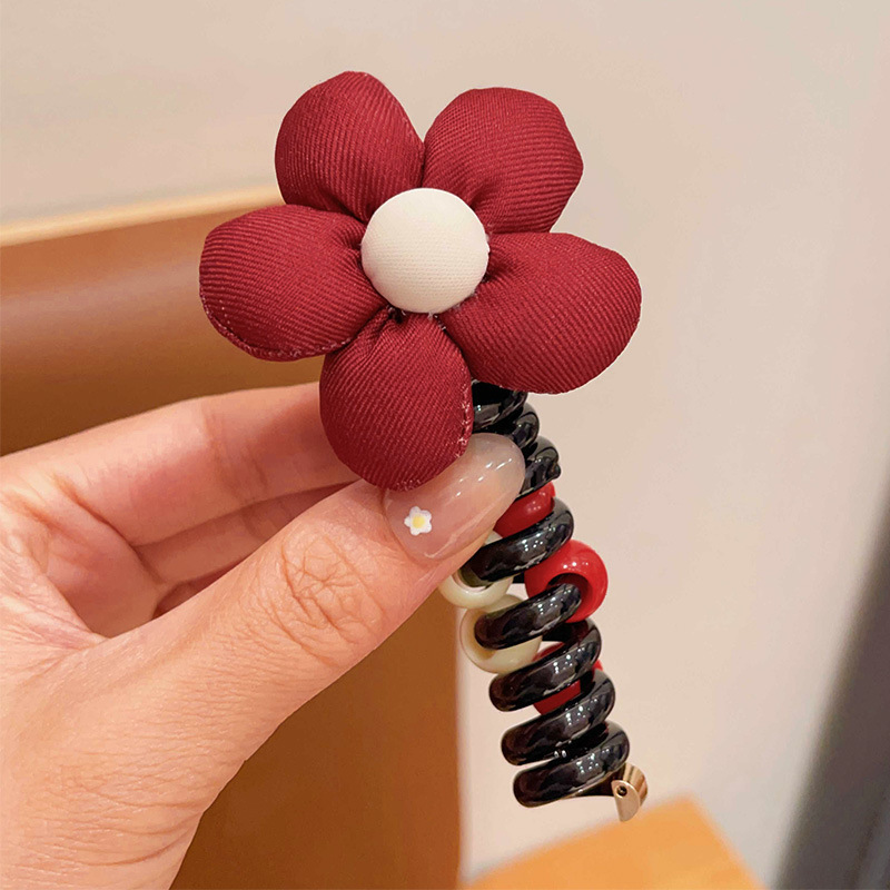 クロスボーダー編み込み電話コードヘアゴムパールストレート編み込みツール女性のハイポニーテールバブル編み込みヘアロープヘアアクセサリー|undefined