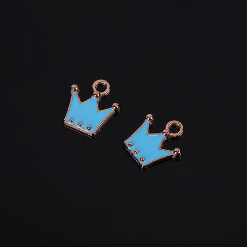 European and American simple dripping oil small crown dripping oil DIY pendant earrings brooch pendant accessories manufacturer direct sales jewelry