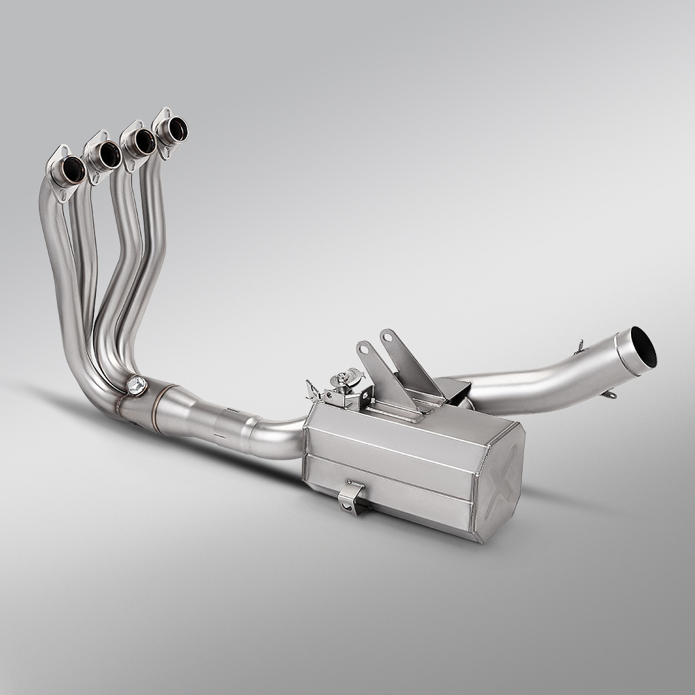 Motorcycle Modification Suitable for Zhang Xue 500Rr Single Swingarm Box Front Exhaust Pipe and Rear Muffler Set