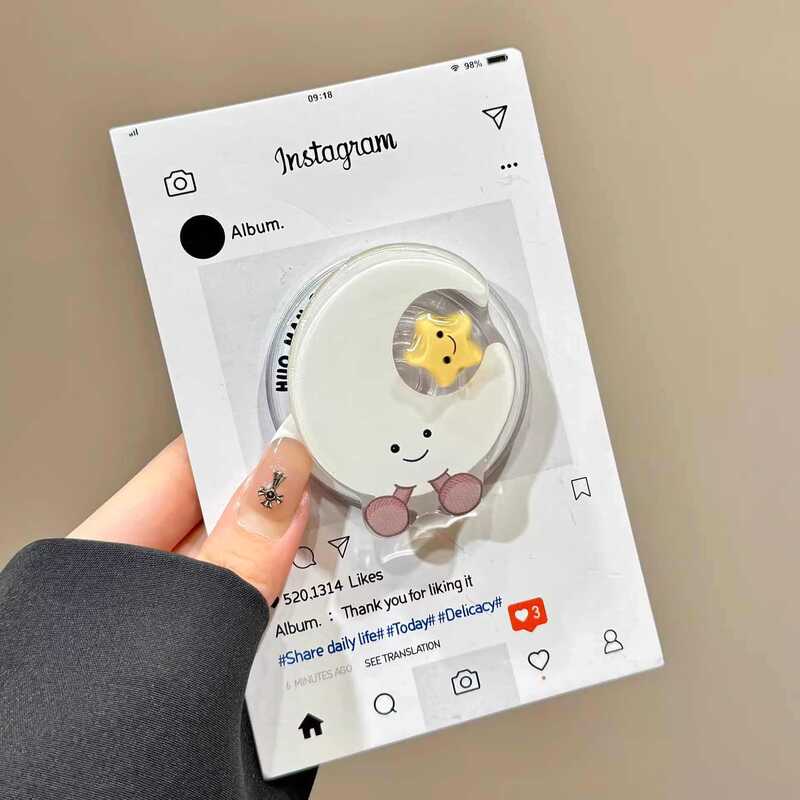 Little Red Book Same jellycat Moon Magnetic Bracket Decompression Rotating Stars High Color Value Mobile Phone Airbag Bracket