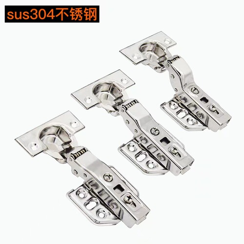 Stainless steel 304 hydraulic hinge cabinet wardrobe cabinet door hydraulic spring damping hinge 2.0 thickened hardware accessories