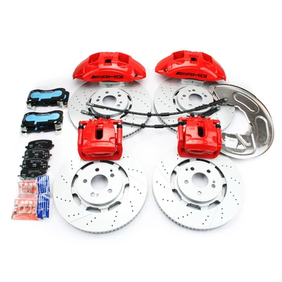 Suitable for Mercedes-Benz Large Gw464G500G350G550 Modified Calipers, Front Six and Rear One Large Brake Disc, Large Calipers (Brake caliper cover) - six-front-and-one-rear-calipers-amg-two-pairs-of-brake-caliper-covers