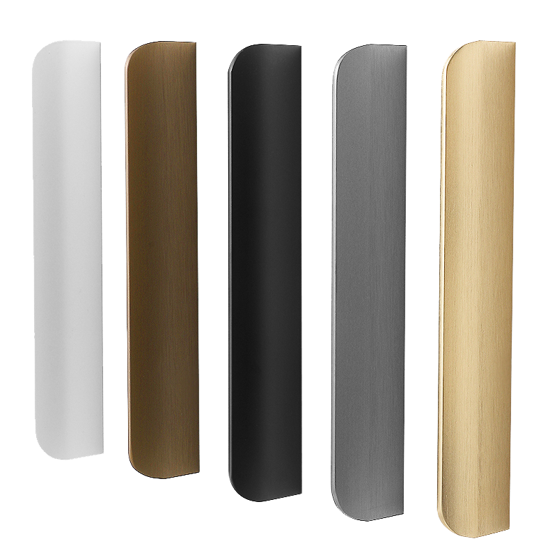 Wardrobe invisible handle cabinet door modern simple high-end black cabinet drawer door seam single-