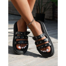 X 55468 Riveted belt buckle beach slides í��Ƥ����ɳ̲����