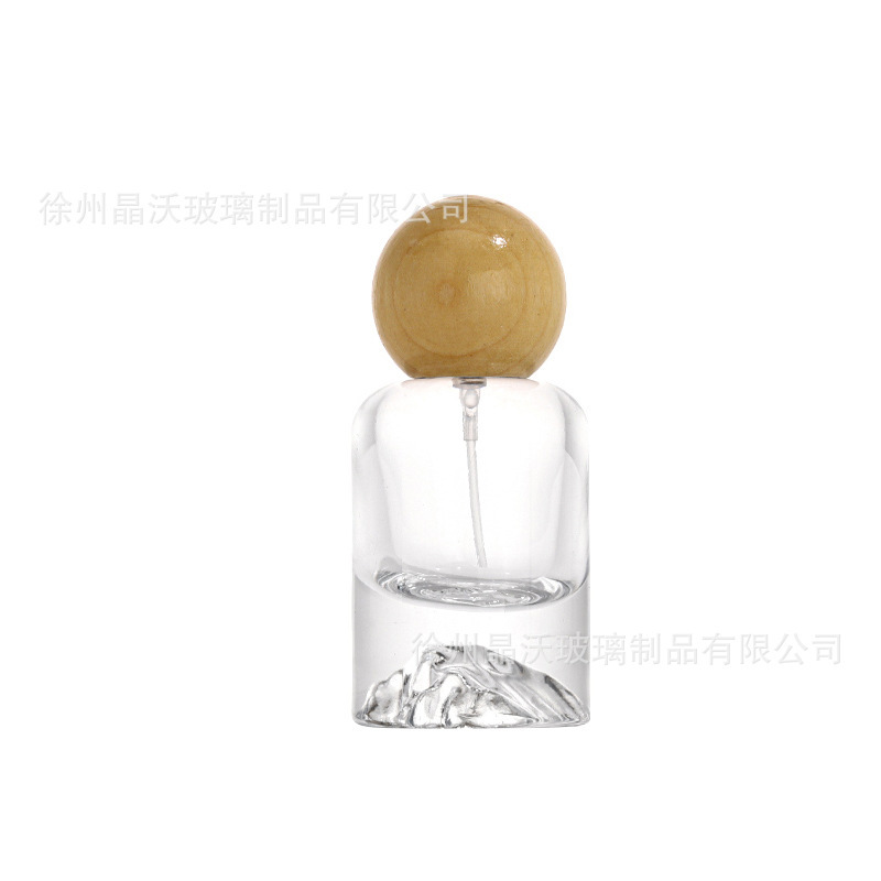 スポット卸売り香水瓶円柱形厚い底ガラス透明分注瓶30ml 50ml 100mlボール蓋火山|undefined