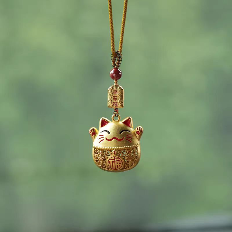 Shajin Car Pendant Rearview Mirror Hanging Pendant Women's Style Car Hanging Cartoon Lucky Cat Pendant Ancient Method Accessories Shajin Car Pendant Rearview Mirror Hanging Pendant Women's Style Car Hanging Cartoon Lucky Cat Pendant Ancient Method Accessories