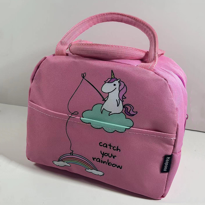 Cross-Border New Oxford Cloth Children's Cartoon Portable Lunch Box Bag Outdoor Portable Thermal Insulation and Cold Insulation Picnic Ice Bag in Stock