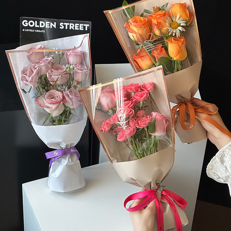 Huaxi Qixi Día de San Valentín estampado AMOR bolsas de flores bolsas