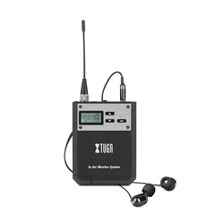 XTUGA ワイヤレスステージモニタリングイヤーフィードバックデュアルチャンネル送信バンド録音フィードバック UHF IEM1100 ポータブル