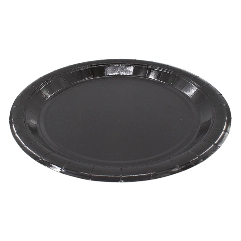 Birthday party decoration tableware disposable plate solid color picnic plate dessert table decoration dessert plate cake plate